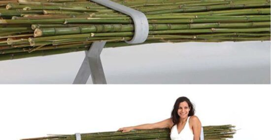 bamboo bench gal ben-arav woman sitting