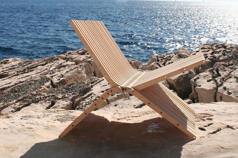 boomerang chair by the sea