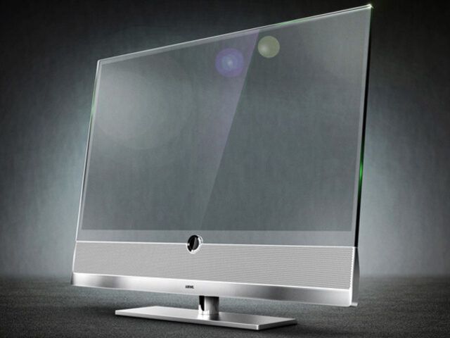 see through glass television