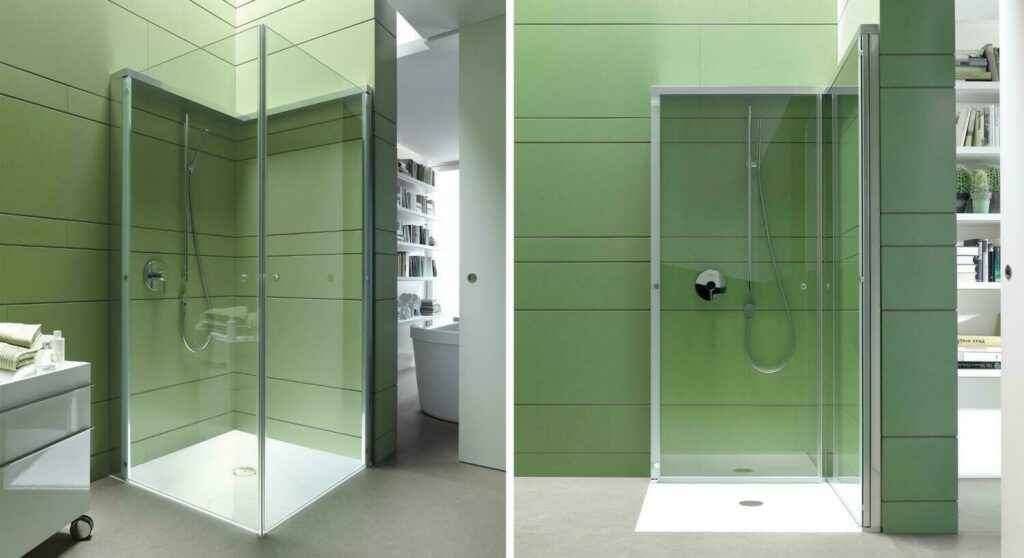 Duravit OpenSpace space-saving shower folded