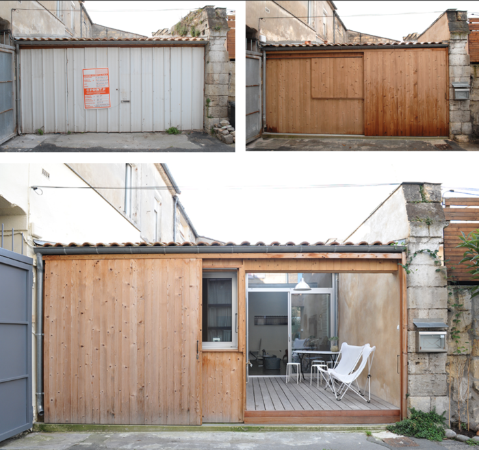 Converted garage before and after