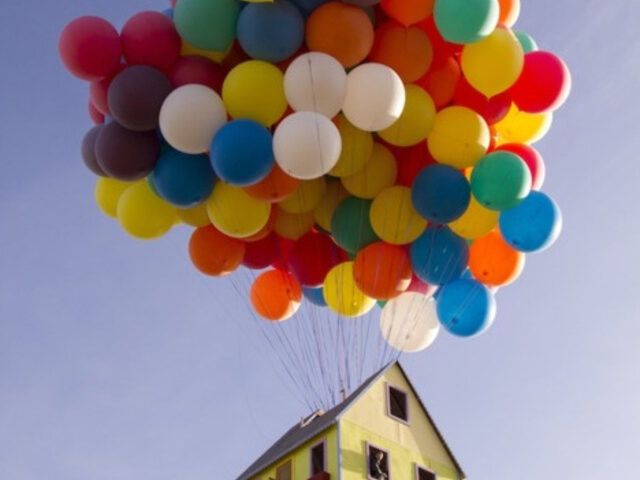 real floating balloon home