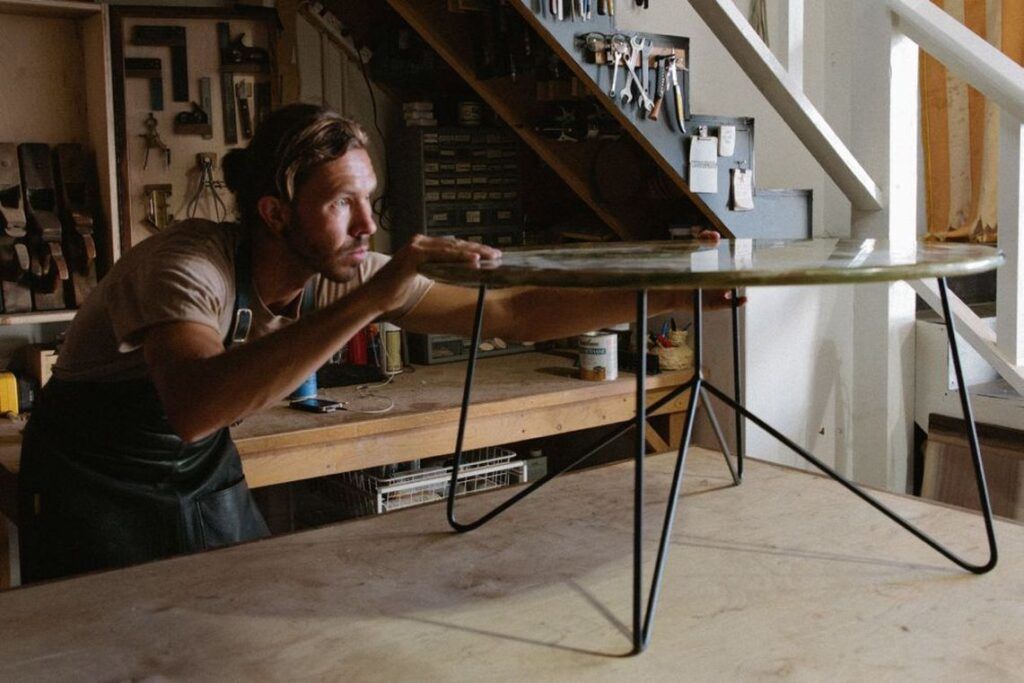 Sean Woosley with Table