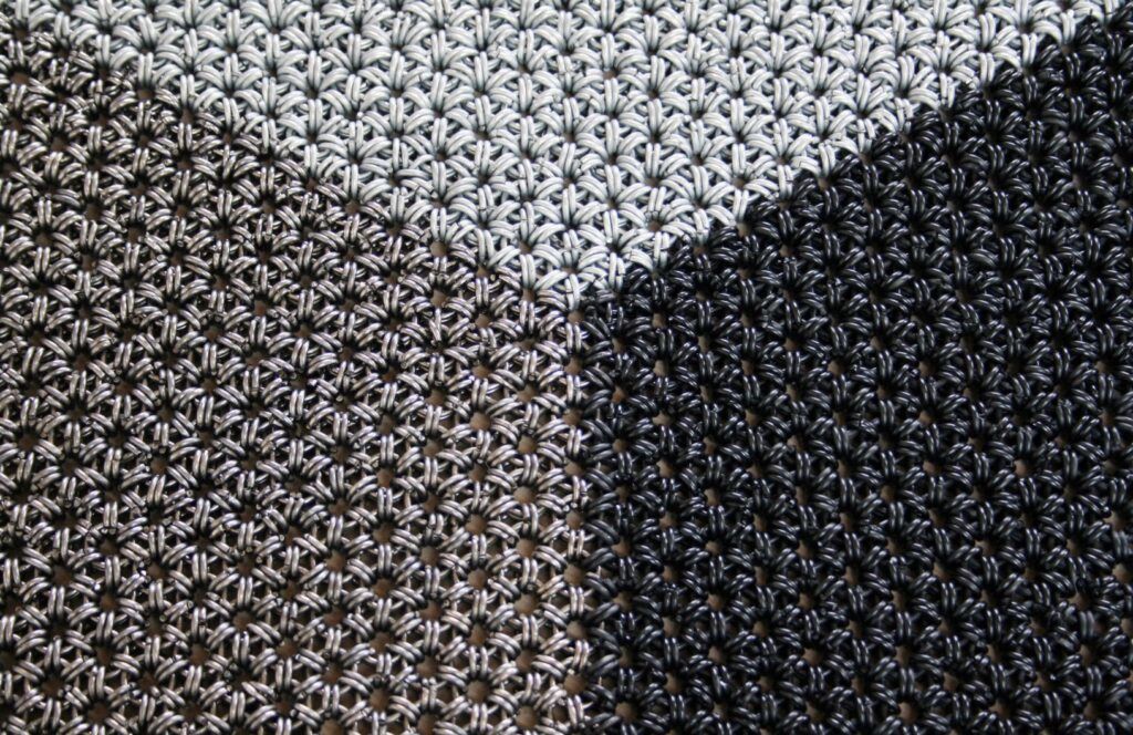 Chainmail rug detail