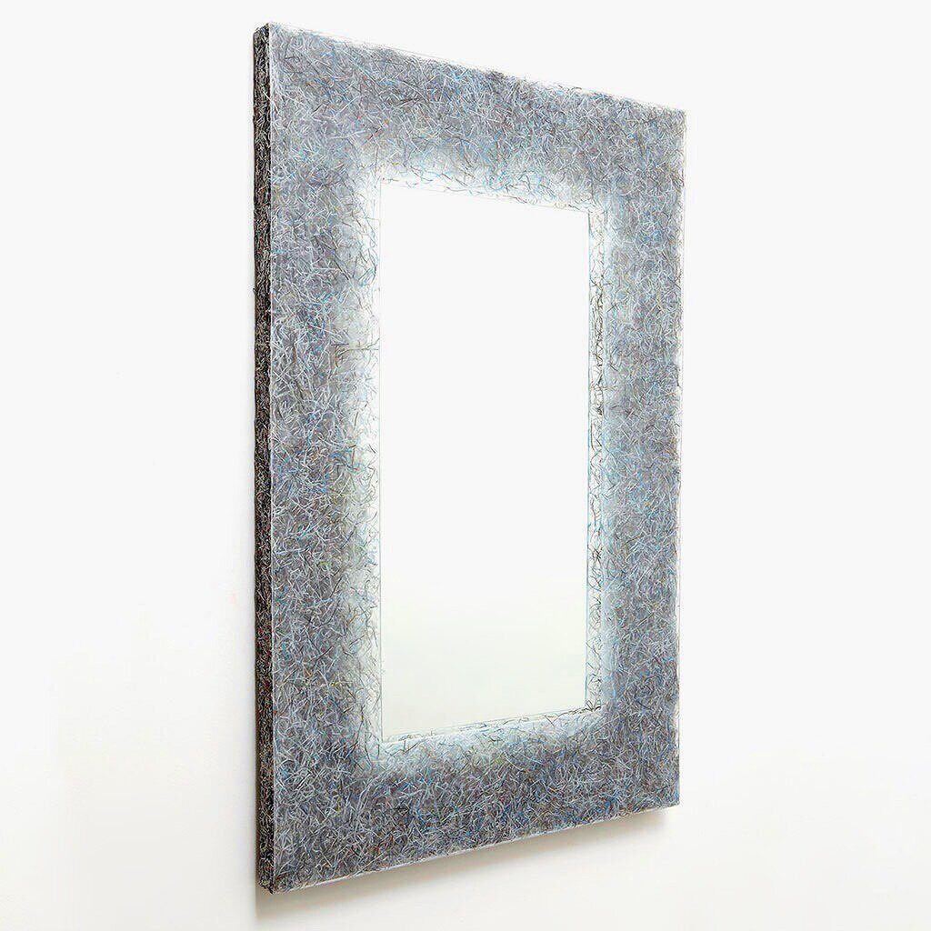 Shredded paper furniture mirror