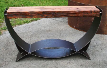 UTD upcycled furniture curving table