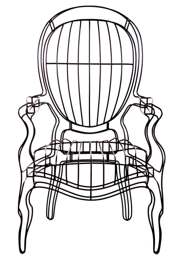Wire chair Icon Series Louis