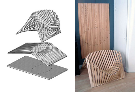 Folding Chair Looks Curved, Packs Flat | Designs & Ideas ...