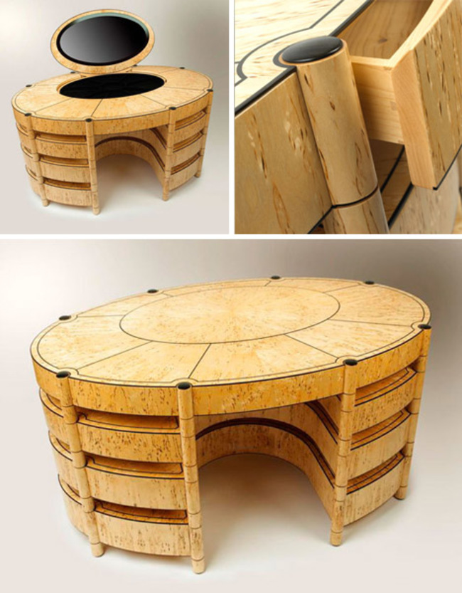 sculptured wood dresser