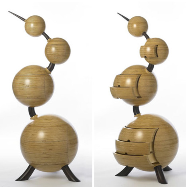 ssculptured wood storage furniture