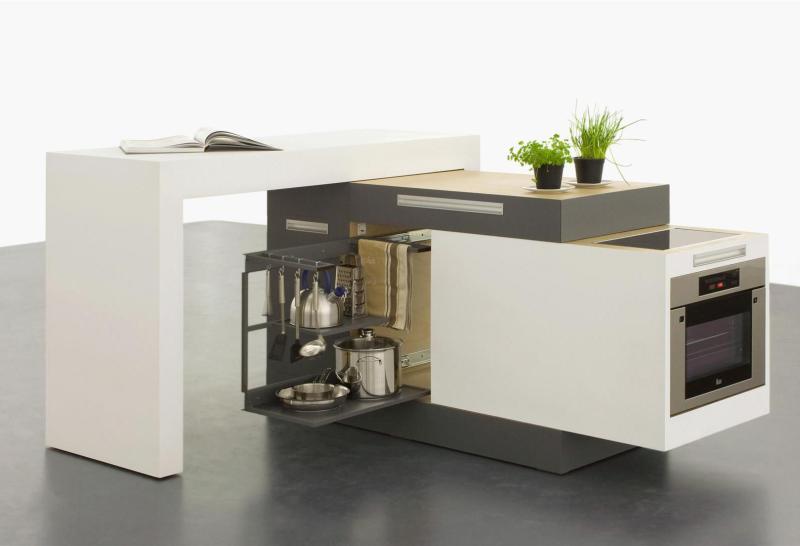 tiny space saving kitchen
