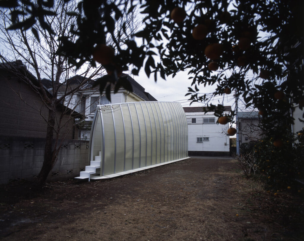 Ultra narrow Japanese House side view