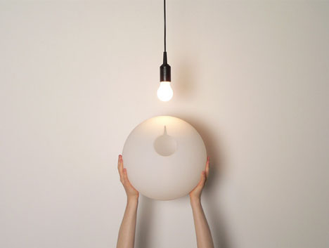 Simple Sphere Transforms Bare Bulbs To, Hanging Light Bulb Cover