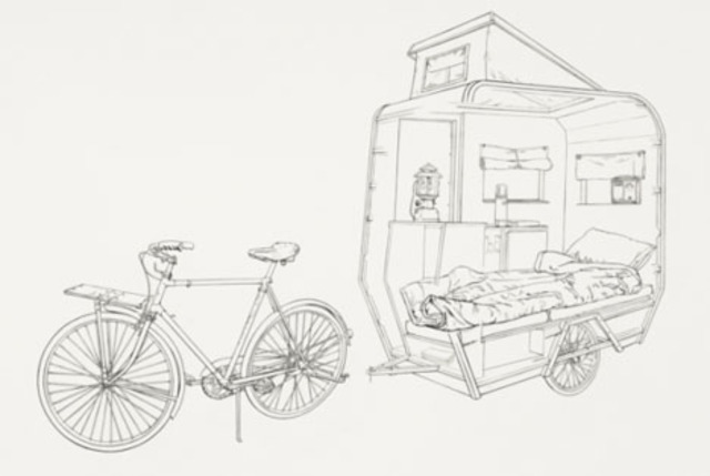 Bike camper drawing