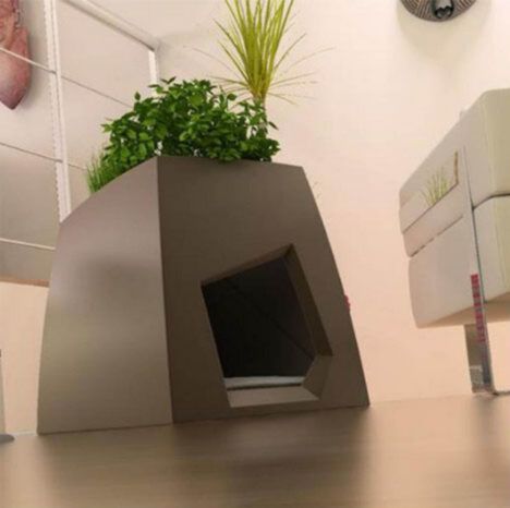 Cat house modern indoor planter