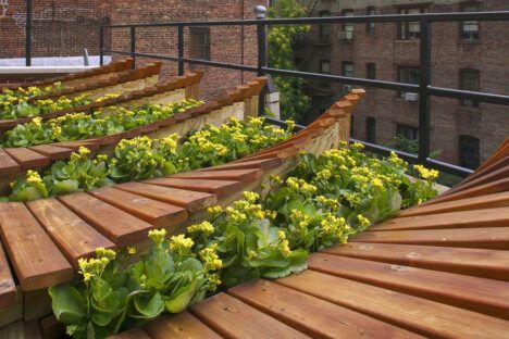 greenwich rolling rooftop wooden deck