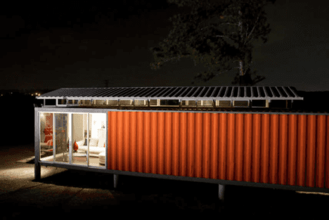 Low cost shipping container house
