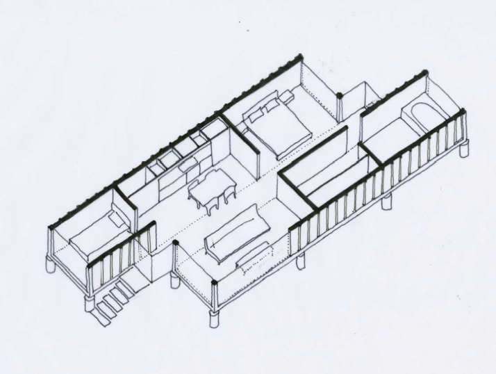 Drawings of the Containers of Hope house