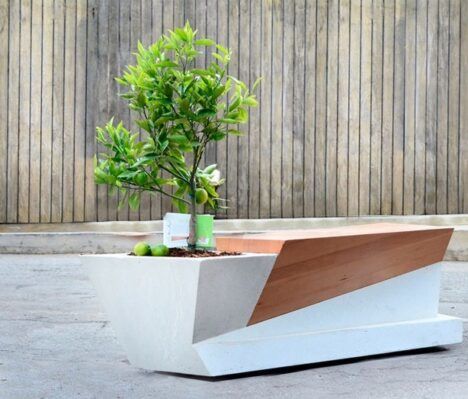 14 Carats by Blanchard Fuentes Design bench adn planter combo