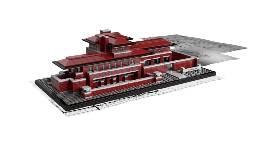 LEGO Robie HOuse from side angle