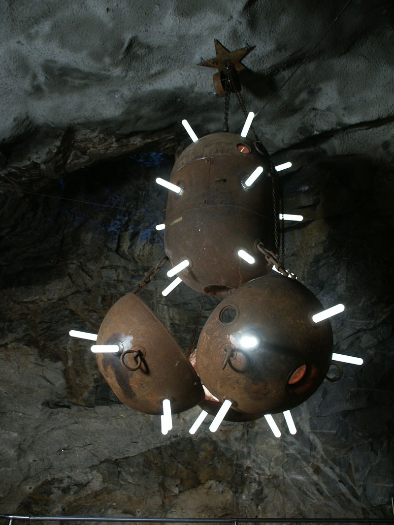 Lighting made of old mines