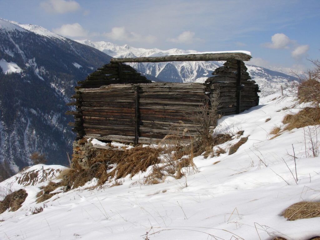 Swiss Alps Chalet old