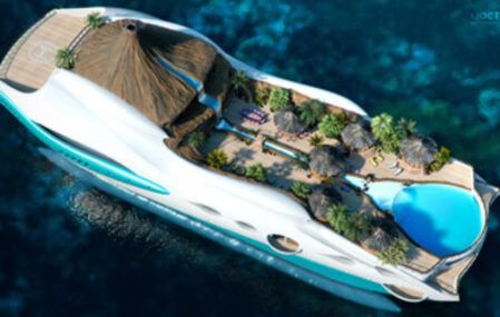 Floating island paradise ship
