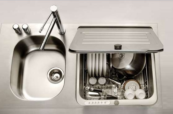 Compact Dishwasher Fits into Kitchen Sink | Designs & Ideas on Dornob