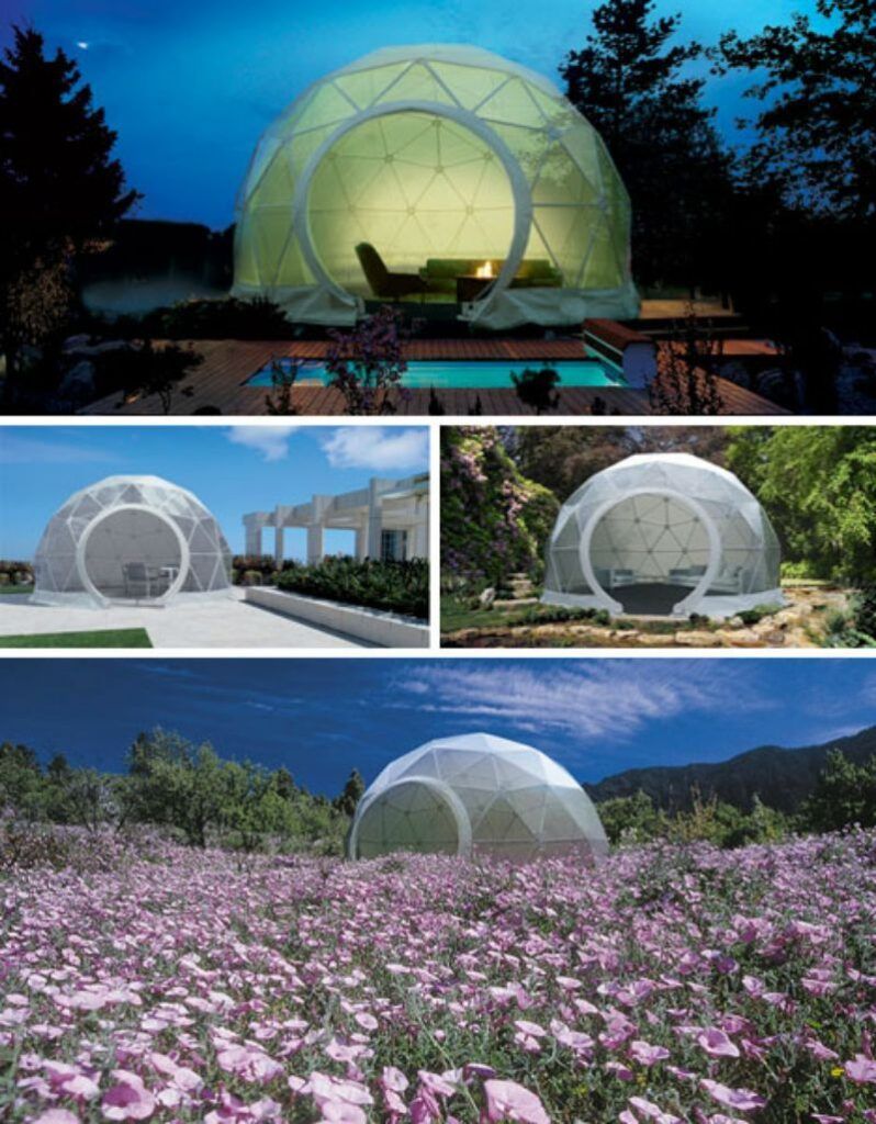 Zendome lightweight geodesic dome inflatable