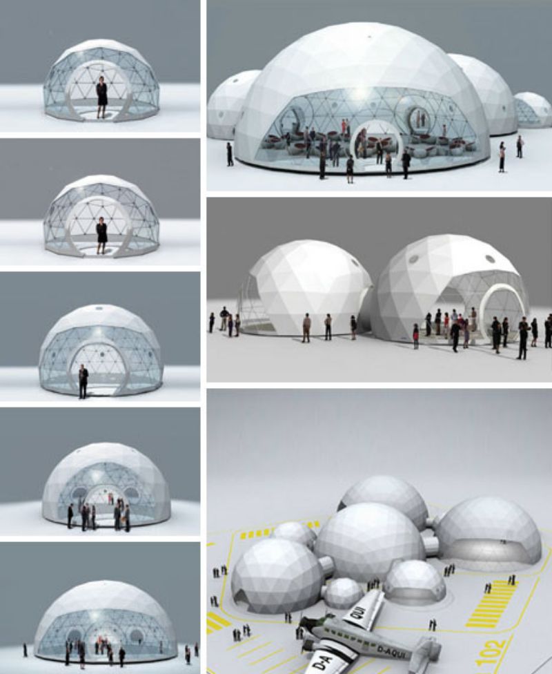 Zendome lightweight geodesic dome uses