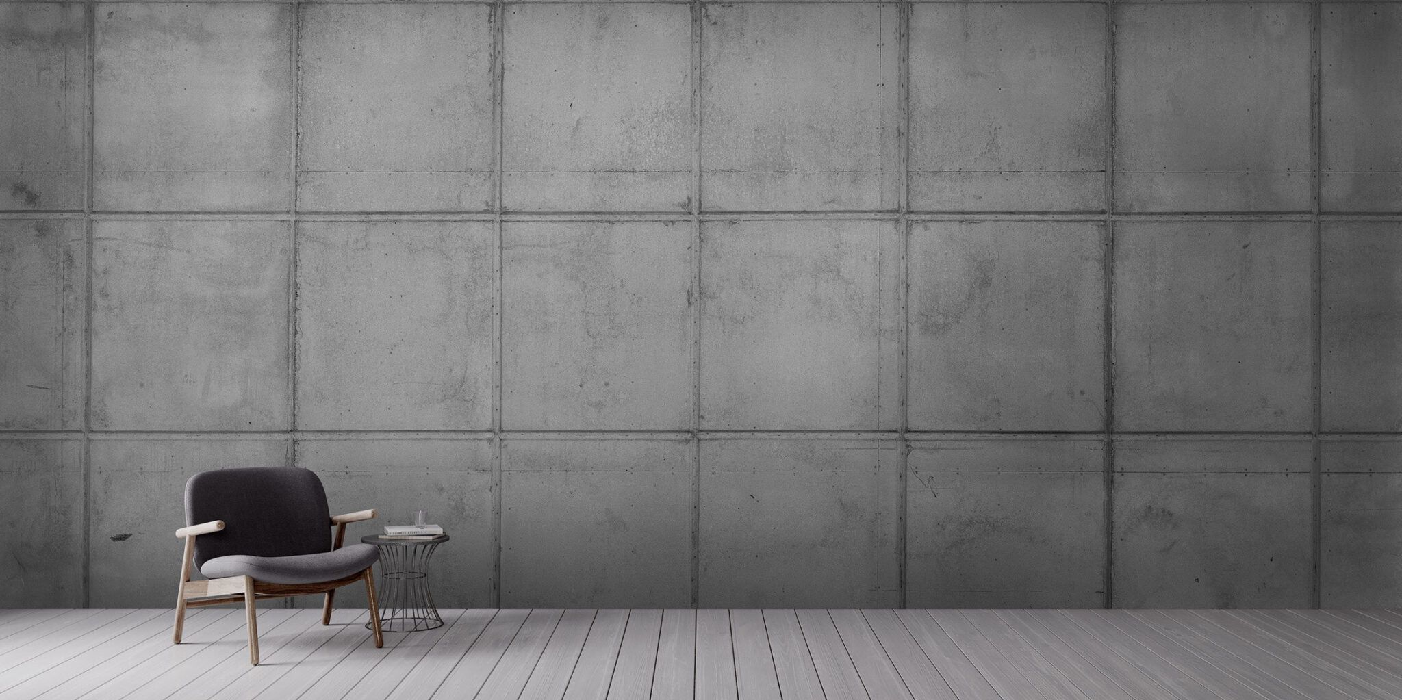 Industrial Chic Faux Concrete Wallpaper | Designs & Ideas on Dornob