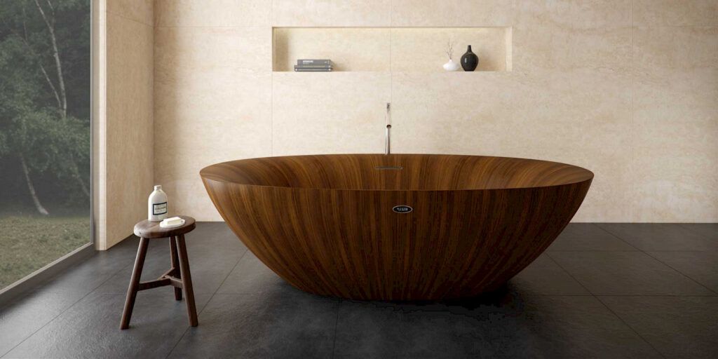 Wooden Bathtubs by ALEGNA Laguna Pearl