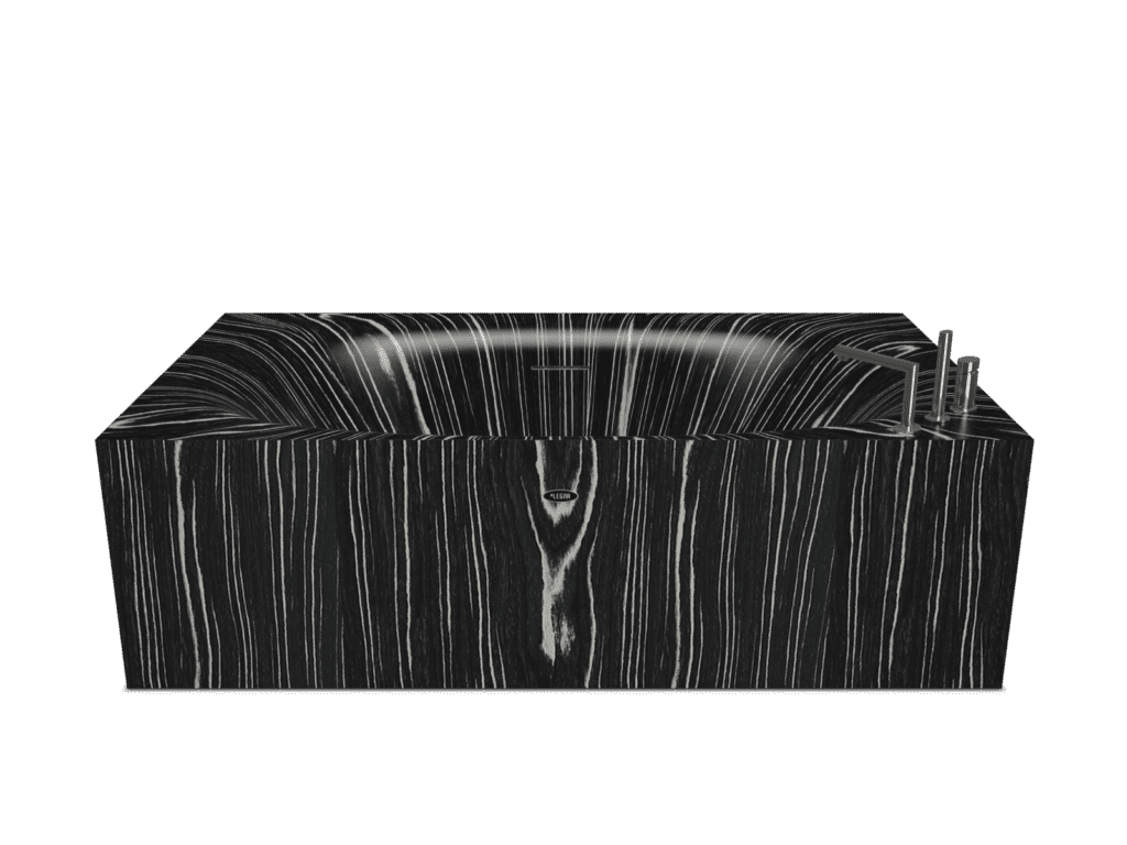 Wooden Bathtubs by ALEGNA Laguna black and white