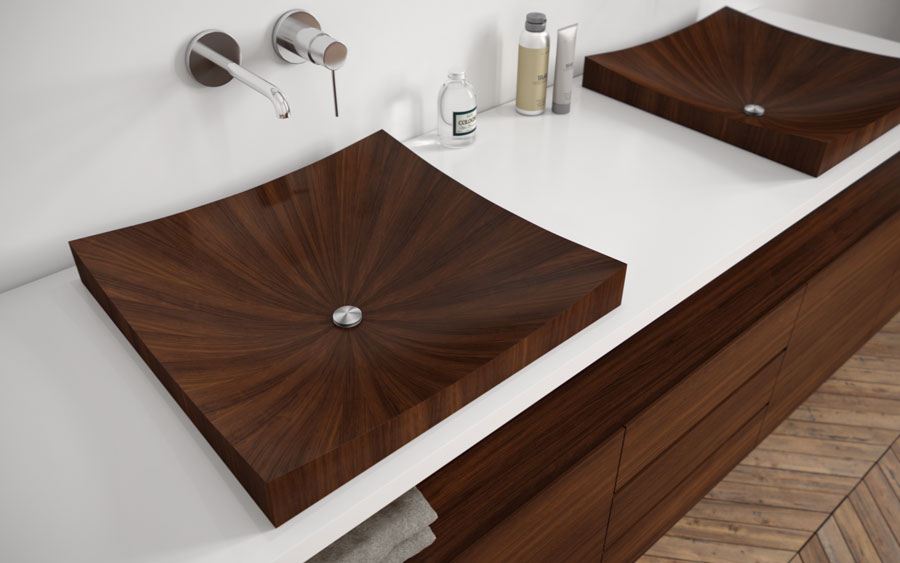 Wooden Sinks by ALEGNA Laguna Pure