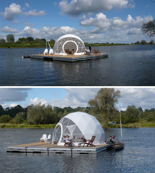 Floating off grid dome