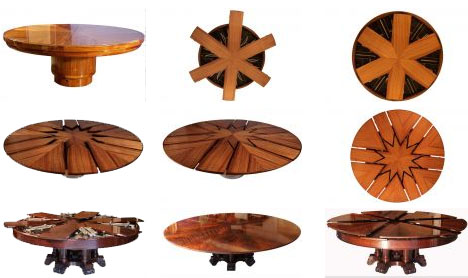 High Tech Dining Table Rotates, Round Expanding Table Hardware