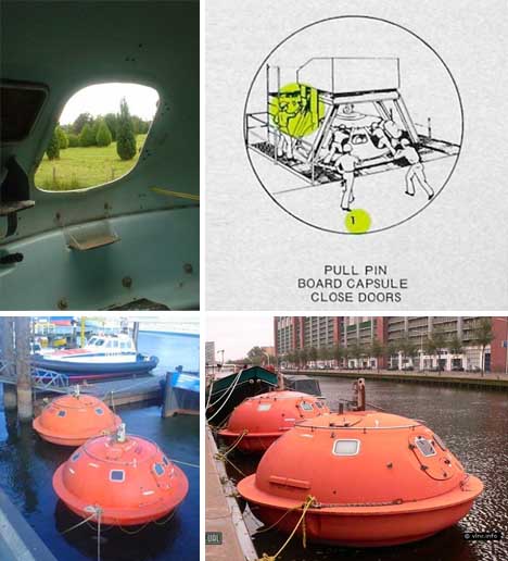 Floating Ufos Oil Rig Escape Pods Turned Into Hotel Rooms