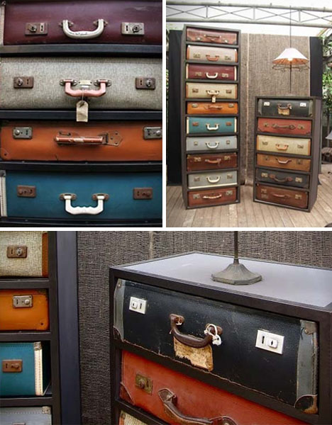 Dressers Made Of Vintage Suitcases Designs Ideas On Dornob