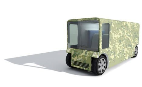 Futuristic Truck Bob by Maynard Architects camouflaged