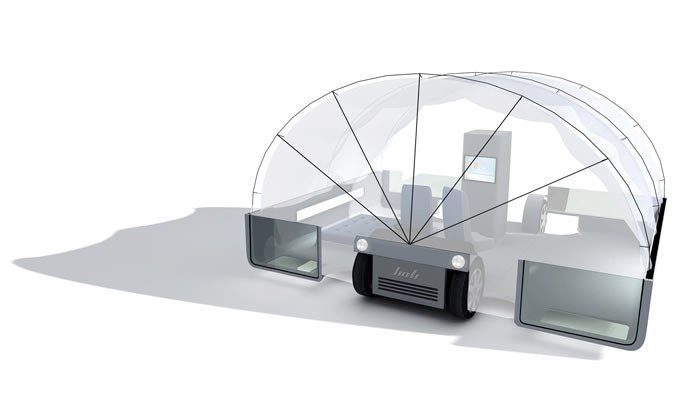 Futuristic Truck Bob by Maynard Architects transforms to tent
