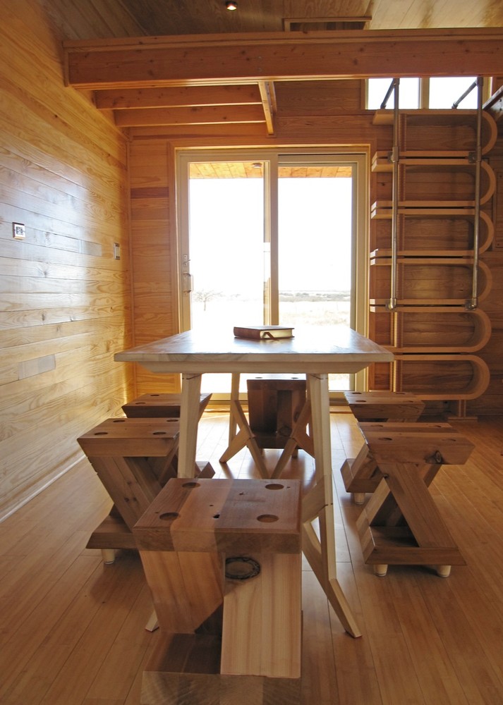 Sustainable Cabin Texas Tech interior