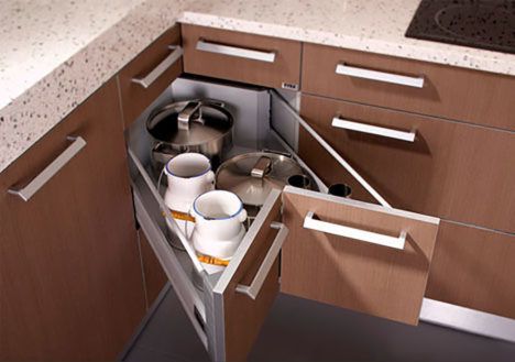 Modern corner drawers