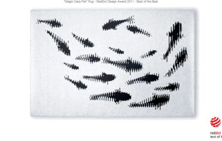 magic carp pet optical illusion rug