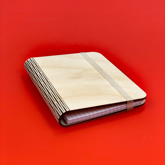 Folding wood booklets notebook