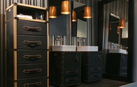 High end bathrooms inspired by luxury luggage