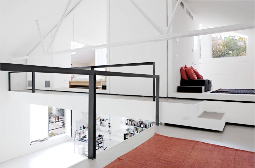 Roberto Muglia 4 Lofts interior design mezzanine