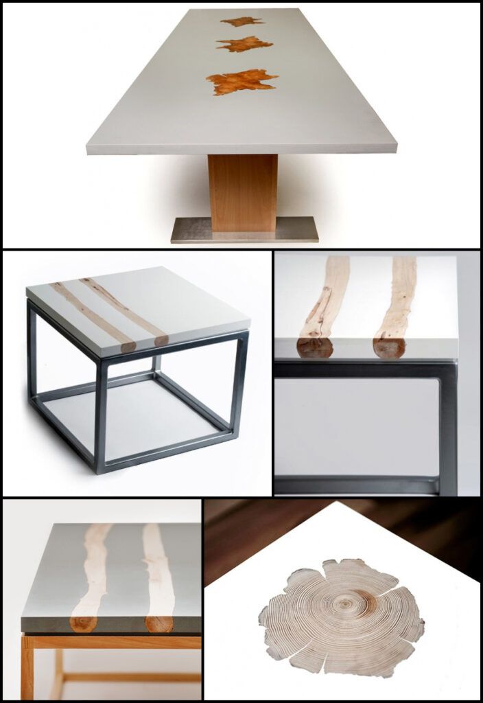 Wood and resin tables by MTH Woodworks
