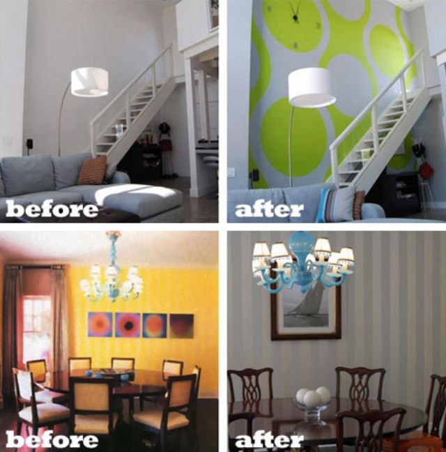 before and after interior painting