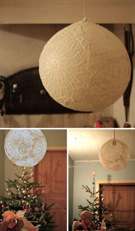 Simple Beautiful Doily Lamp