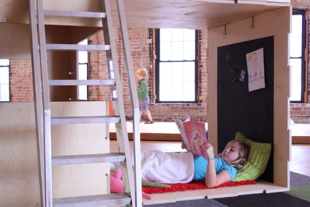 modular kid friendly play house interior